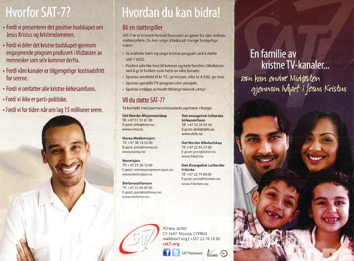 Informasjonsplakat om SAT-7